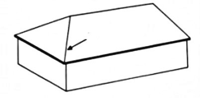 A hip roof